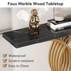 Console d'entrée moderne, Table d'appoint de 39 pouces, Console de canapé étroite en bois