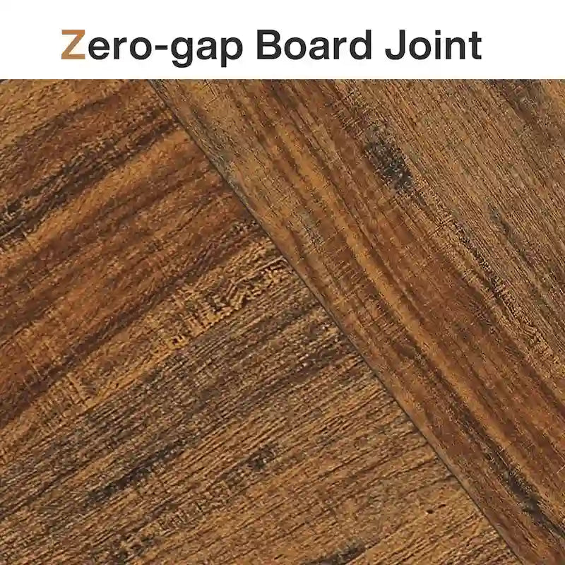 Table à manger extensible pour 6-8 personnes, table de salle à manger rectangulaire en bois avec cadre métallique