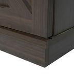 Meuble TV en bois de style ferme avec porte coulissante type grange