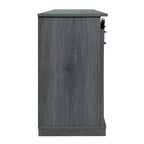 Meuble TV en bois de style ferme avec porte coulissante type grange