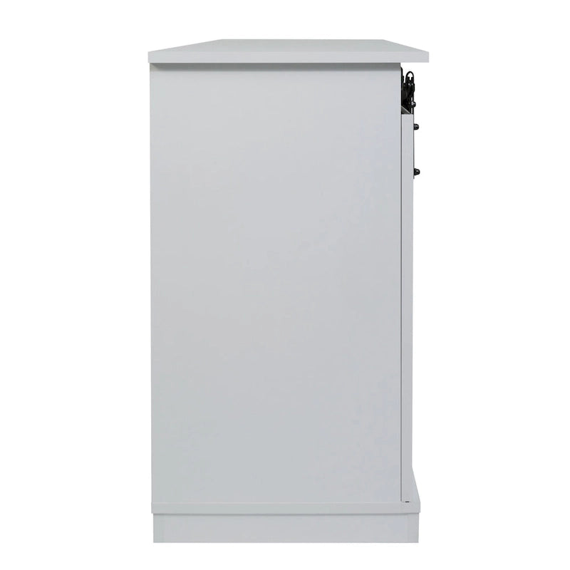 Meuble TV en bois de style ferme avec porte coulissante type grange