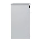 Meuble TV en bois de style ferme avec porte coulissante type grange