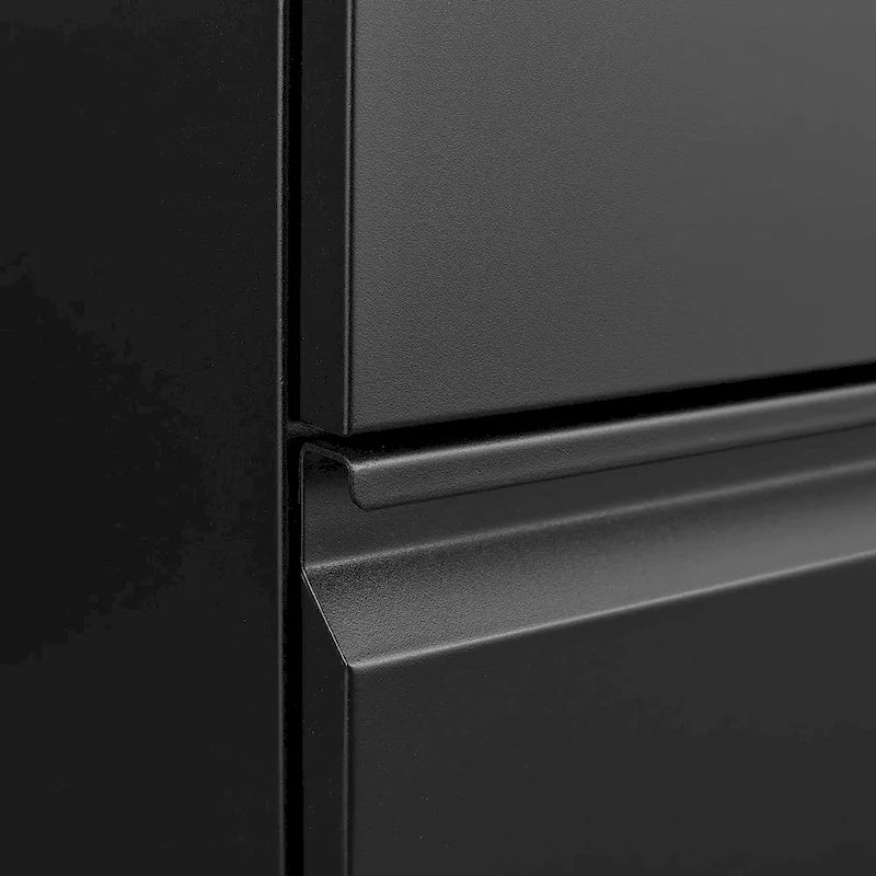 Meuble de classement mobile en métal à 2 tiroirs avec serrure