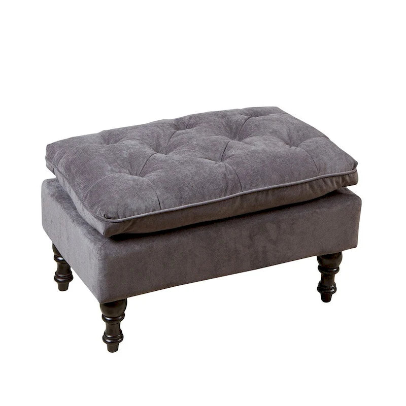 Pouffe en tissu touffeté Jeremy par