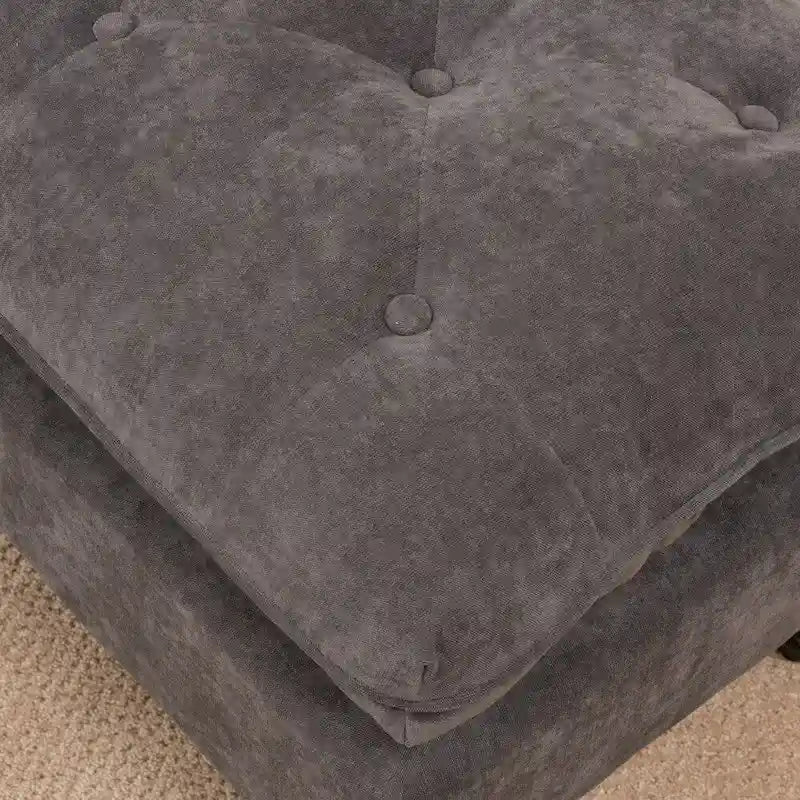 Pouffe en tissu touffeté Jeremy par