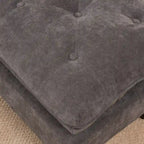 Pouffe en tissu touffeté Jeremy par
