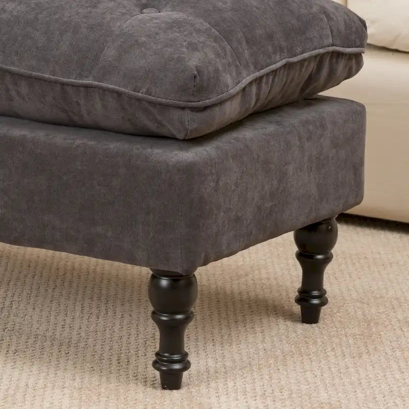 Pouffe en tissu touffeté Jeremy par