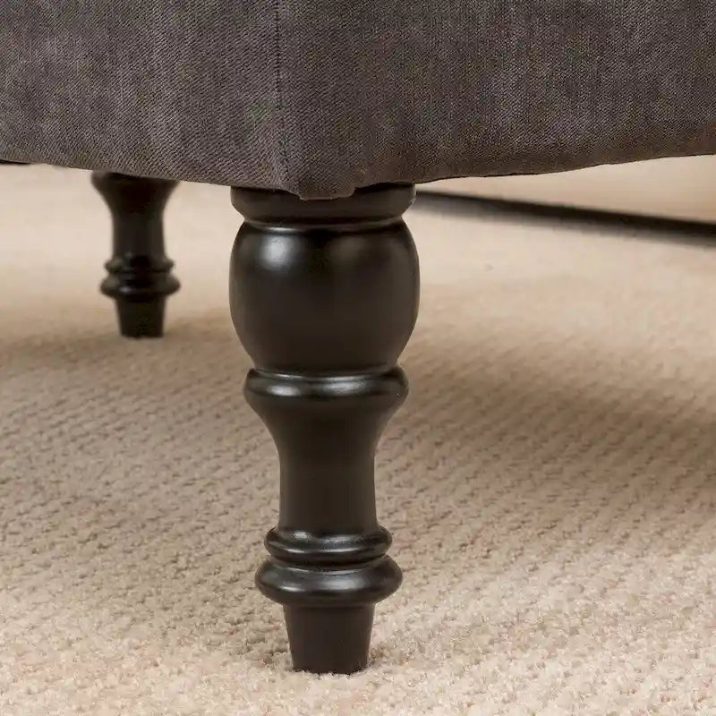 Pouffe en tissu touffeté Jeremy par