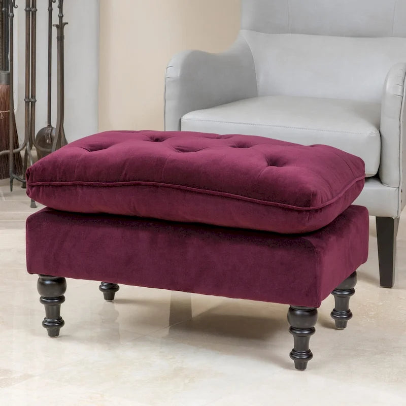 Pouffe en tissu touffeté Jeremy par