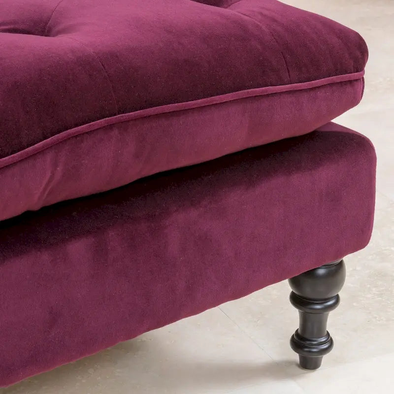 Pouffe en tissu touffeté Jeremy par