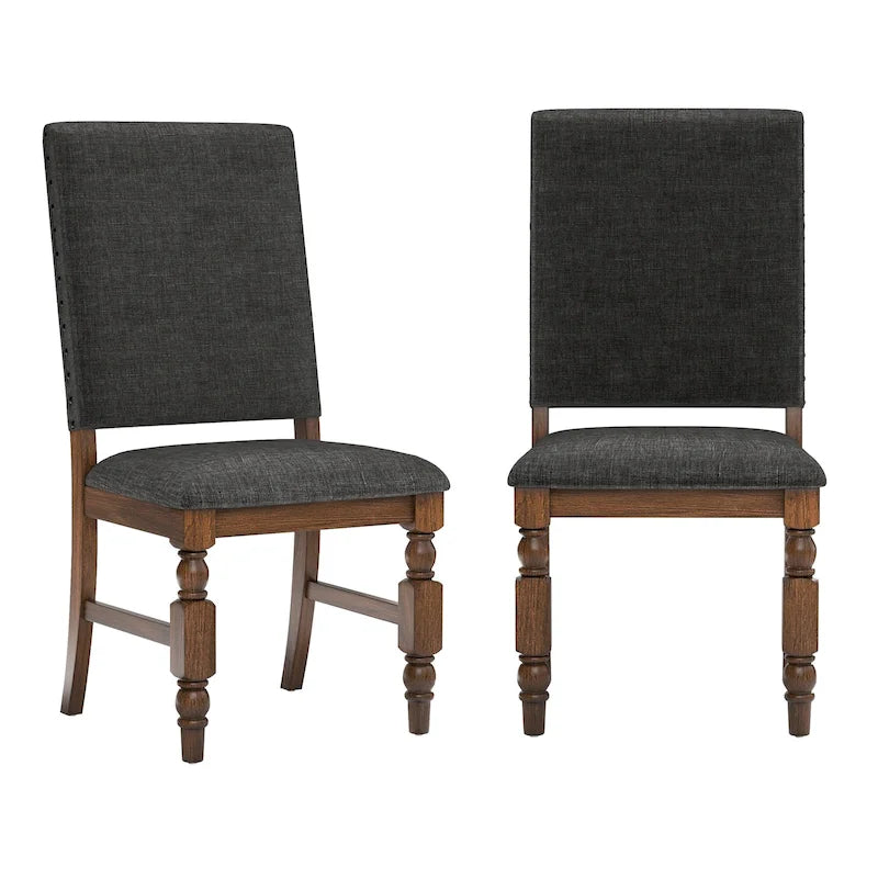Chaises de salle à manger rembourrées Lubeck Nailhead (Lot de 2)