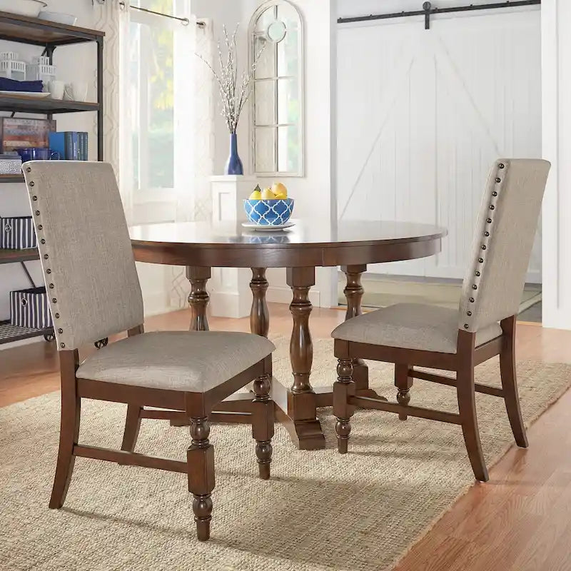 Chaises de salle à manger rembourrées Lubeck Nailhead (Lot de 2)