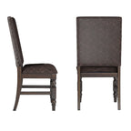 Chaises de salle à manger rembourrées Lubeck Nailhead (Lot de 2)