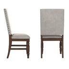 Chaises de salle à manger rembourrées Lubeck Nailhead (Lot de 2)