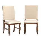 Chaises de salle à manger rembourrées Lubeck Nailhead (Lot de 2)