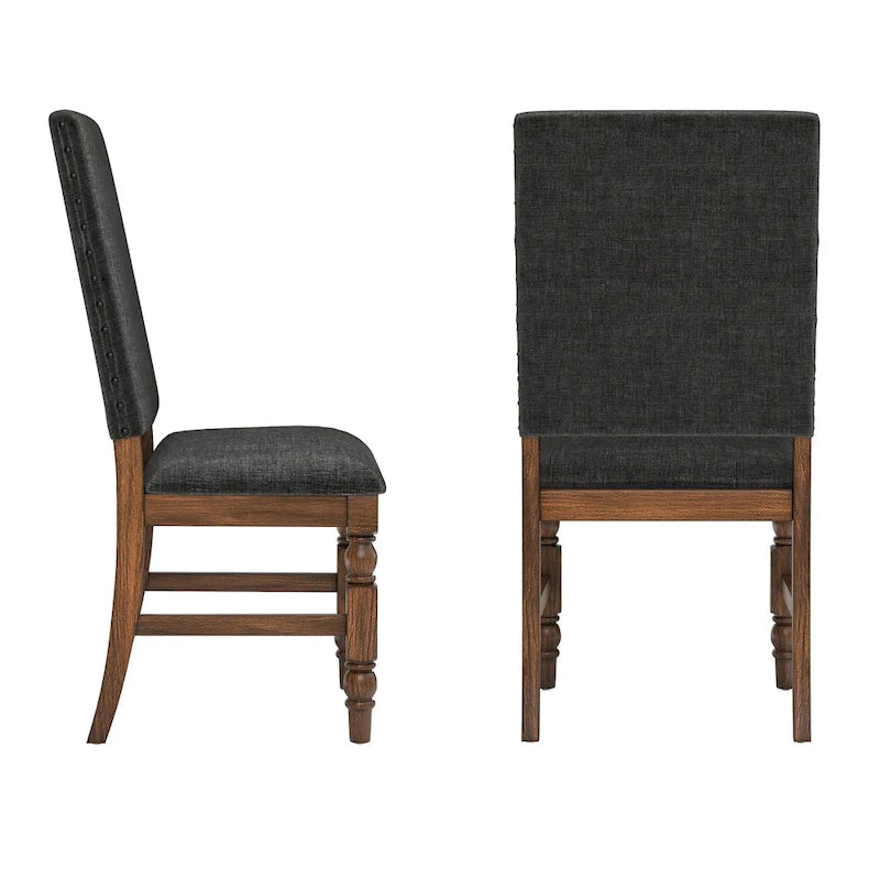 Chaises de salle à manger rembourrées Lubeck Nailhead (Lot de 2)
