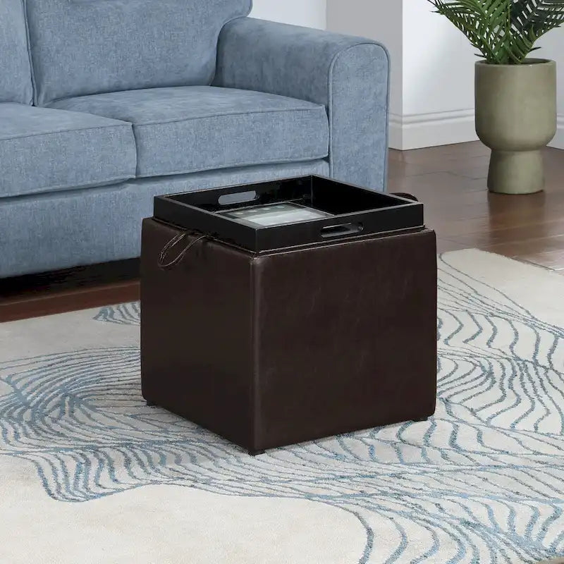  Designs4Comfort Park Avenue Single Ottoman with Stool and Reversible Tray