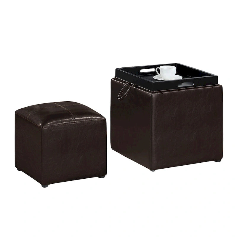 Repose-pieds individuel avec tabouret et plateau réversible