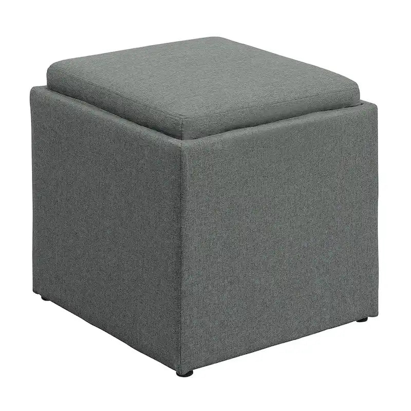 Repose-pieds individuel avec tabouret et plateau réversible
