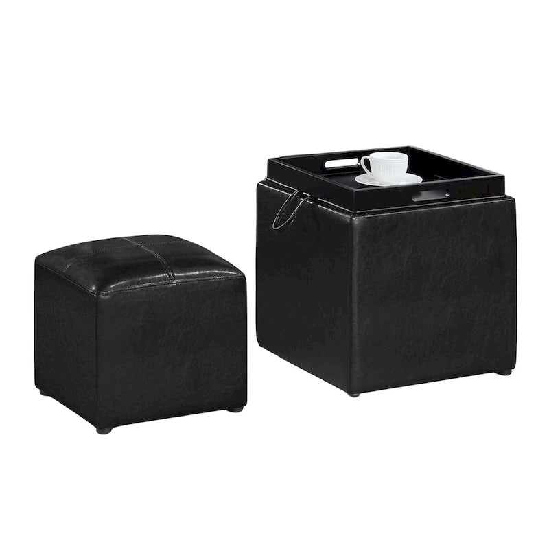 Repose-pieds individuel avec tabouret et plateau réversible