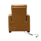 Fauteuil inclinable électrique en cuir véritable de 80 cm de large avec port USB, lot de 2