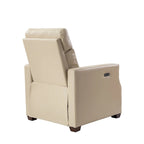 Fauteuil inclinable électrique en cuir véritable de 80 cm de large avec port USB, lot de 2