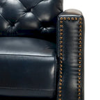 Fauteuil inclinable électrique en cuir véritable de 80 cm de large avec port USB, lot de 2