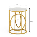 Table d'appoint ronde moderne de 20 po
