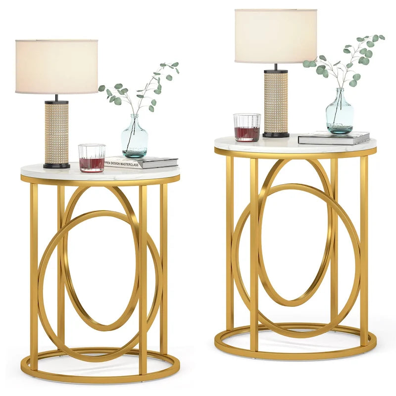 Table d'appoint ronde moderne de 20 po