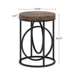 Table d'appoint ronde moderne de 20 po