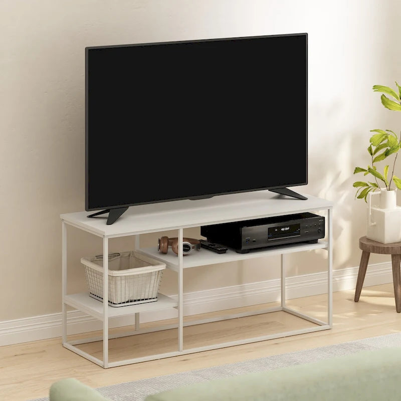 Meuble TV moderne pour téléviseur jusqu'à 50 pouces, coloris noyer Columbia