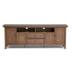 Meuble TV transitionnel en BOIS MASSIF Mansfield de 72 pouces de large pour téléviseurs jusqu'à 80 pouces - 72 L x 16,5 P x 26 H