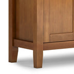 Meuble TV transitionnel en BOIS MASSIF Mansfield de 72 pouces de large pour téléviseurs jusqu'à 80 pouces - 72 L x 16,5 P x 26 H