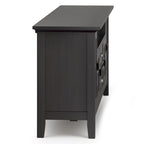 Meuble TV transitionnel en BOIS MASSIF Mansfield de 72 pouces de large pour téléviseurs jusqu'à 80 pouces - 72 L x 16,5 P x 26 H