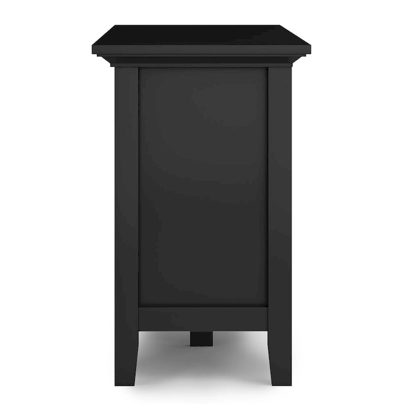 Meuble TV transitionnel en BOIS MASSIF Mansfield de 72 pouces de large pour téléviseurs jusqu'à 80 pouces - 72 L x 16,5 P x 26 H