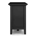 Meuble TV transitionnel en BOIS MASSIF Mansfield de 72 pouces de large pour téléviseurs jusqu'à 80 pouces - 72 L x 16,5 P x 26 H