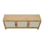 Meuble console multimédia moderne en cannage Sheridan de 62,99 po.