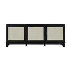 Meuble console multimédia moderne en cannage Sheridan de 62,99 po.