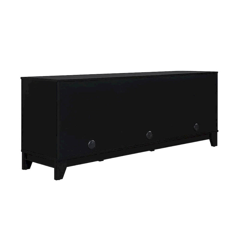 Meuble console multimédia moderne en cannage Sheridan de 62,99 po.