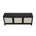 Meuble console multimédia moderne en cannage Sheridan de 62,99 po.