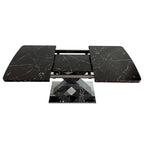 Table à manger carrée en marbre, moderne, L 120-160 cm