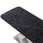 Table à manger carrée en marbre, moderne, L 120-160 cm