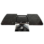 Table à manger carrée en marbre, moderne, L 120-160 cm