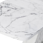 Table à manger carrée en marbre, moderne, L 120-160 cm