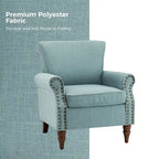 Lot de 2 chaises d'appoint rembourrées et confortables avec pieds en bois tournés et garniture cloutée par