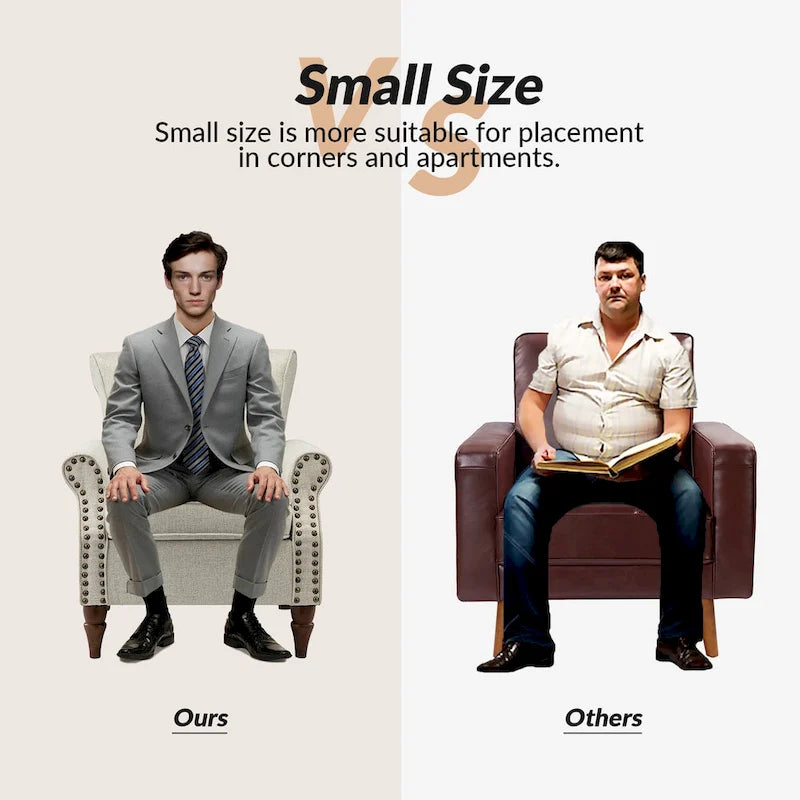 Lot de 2 chaises d'appoint rembourrées et confortables avec pieds en bois tournés et garniture cloutée par