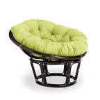 Fauteuil Papasan en rotin Bali de 106,68 cm avec coussin en microsuède