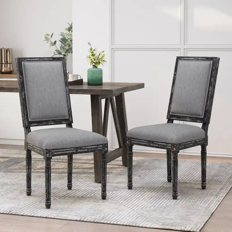 Chaise de salle à manger Regina Wood Tapissée par