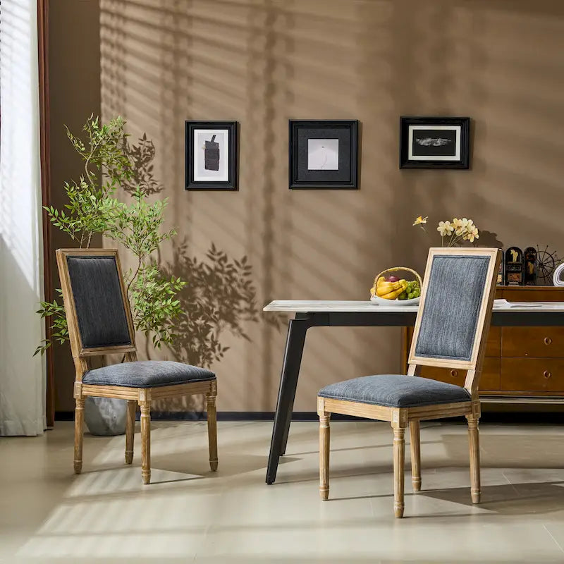 Chaise de salle à manger Regina Wood Tapissée par