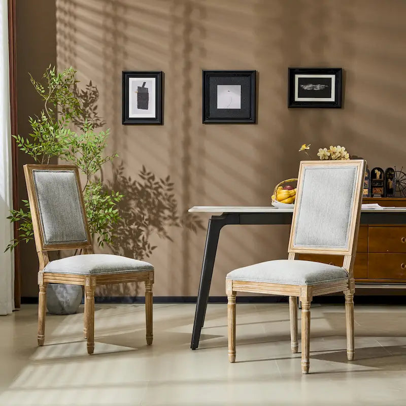 Chaise de salle à manger Regina Wood Tapissée par